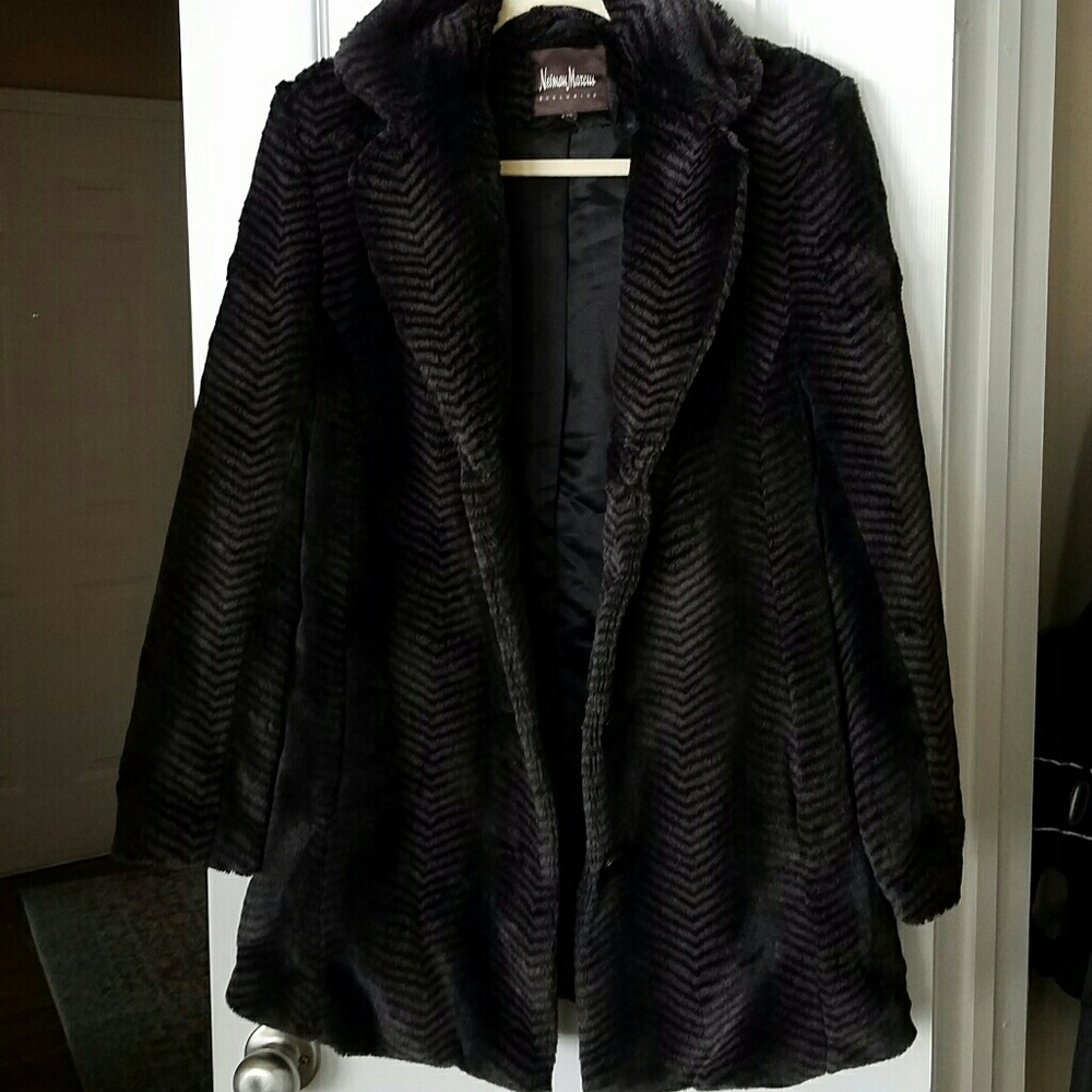 Neiman Marcus Exclusive Faux Fur Coat